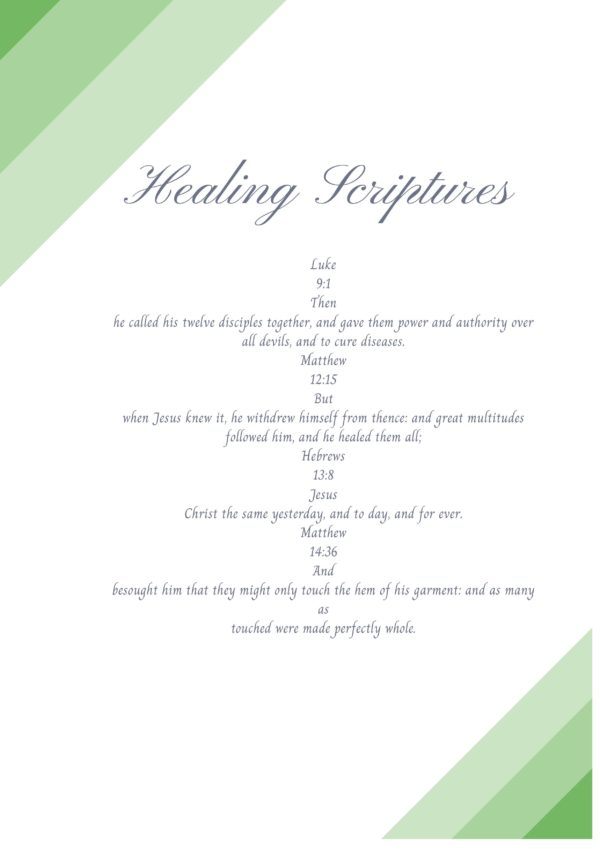 HEALING SCRIPTURES-CARD 1