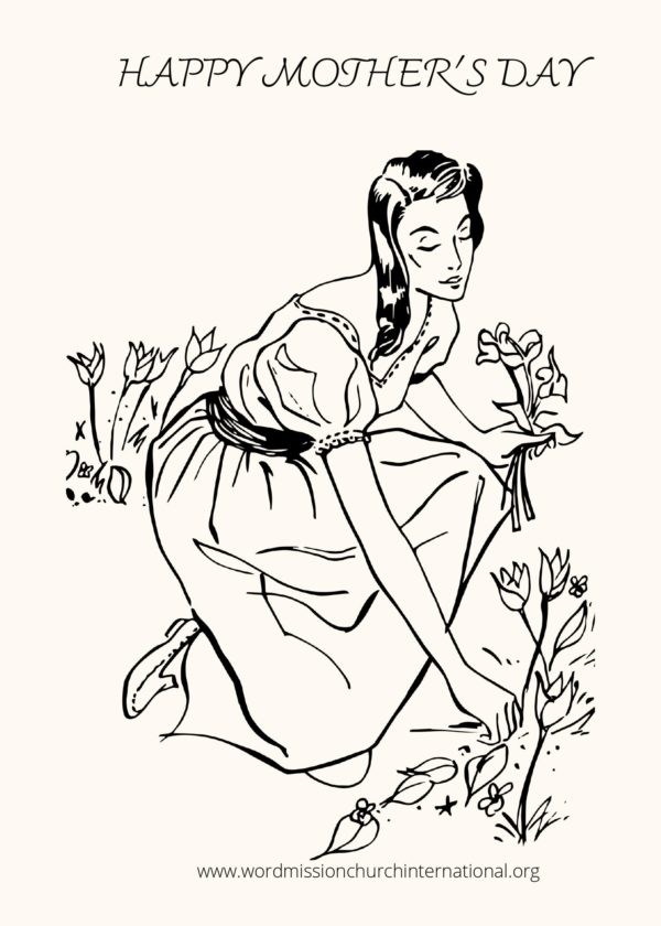 FREE HAPPY MOTHER'S DAY COLORING SHEET