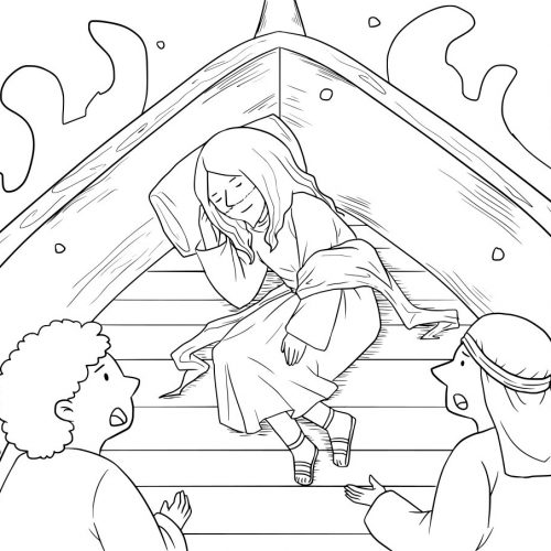 Coloring--Jesus Asleep in the Storm